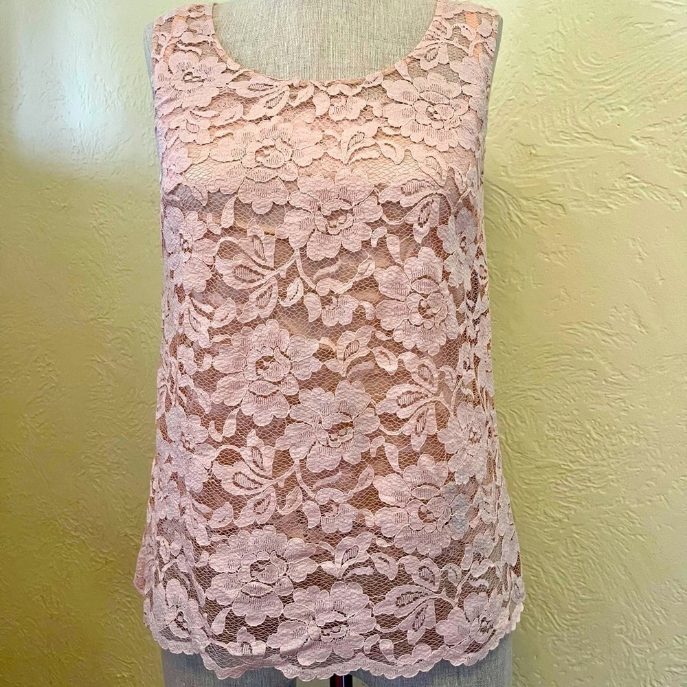 DOLCE & GABBANA 2pc lace sleeveless blouse in orange